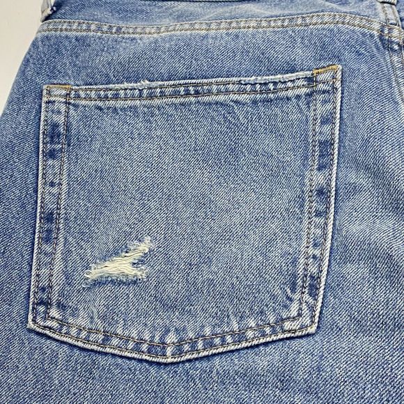 Everlane The Cheeky Jean Size 30 (32x28) Blue Raw Hem Ankle High Rise Distressed - Picture 11 of 13